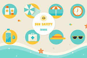 Sun Safety Infographics Elements
