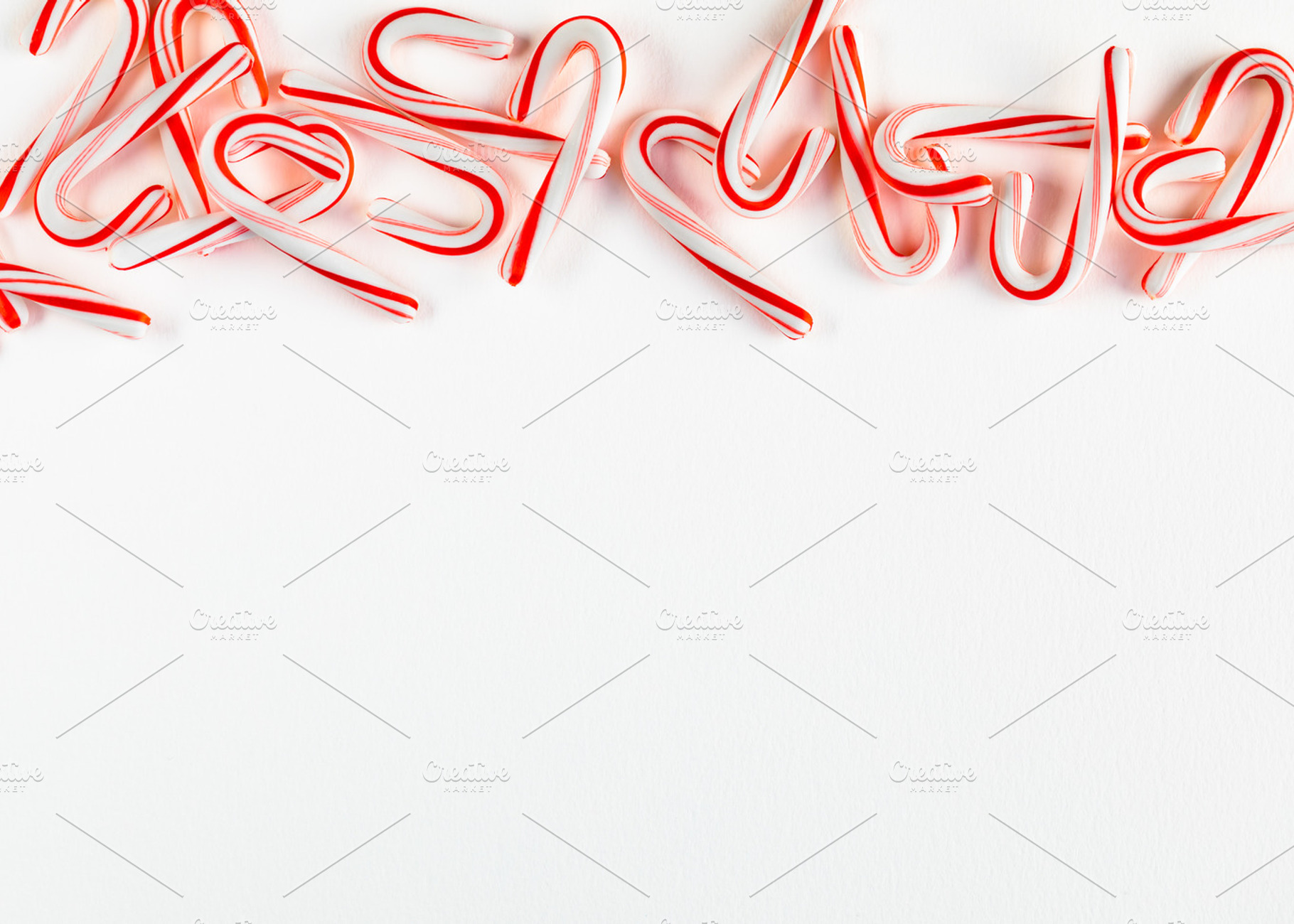 Christmas candy cane styled mockup stock photo containing merry and happy, a Holiday Photo by kissandmockup
