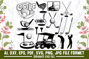 Golf,Club,Golf Golfer,sports Svg