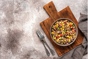 Mexican black beans corn quinoa