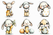 Cute Easter Bunny Clipart, an Illustration by Libby Wishes (Thumbnail 4 of 9)