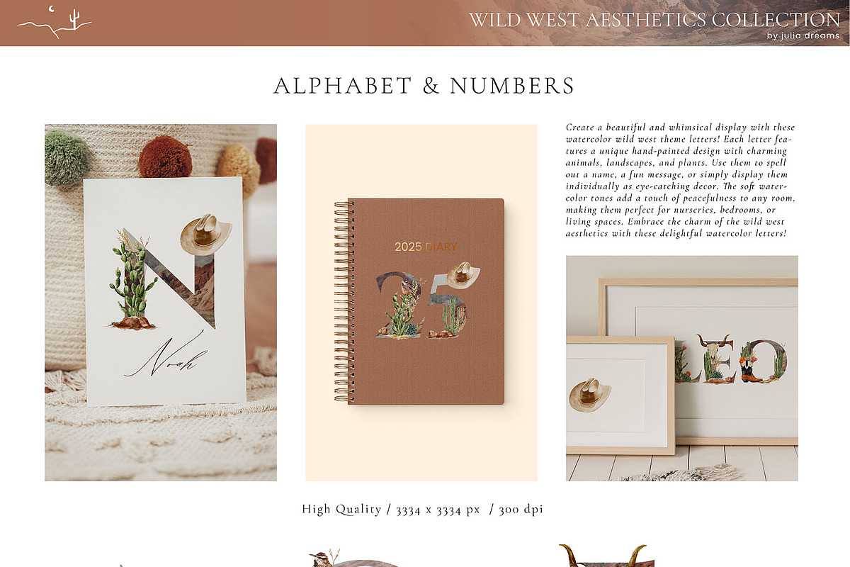 Wild West Watercolor Collection, an Object Graphic by Julia Dreams (Photo 4 of 12)