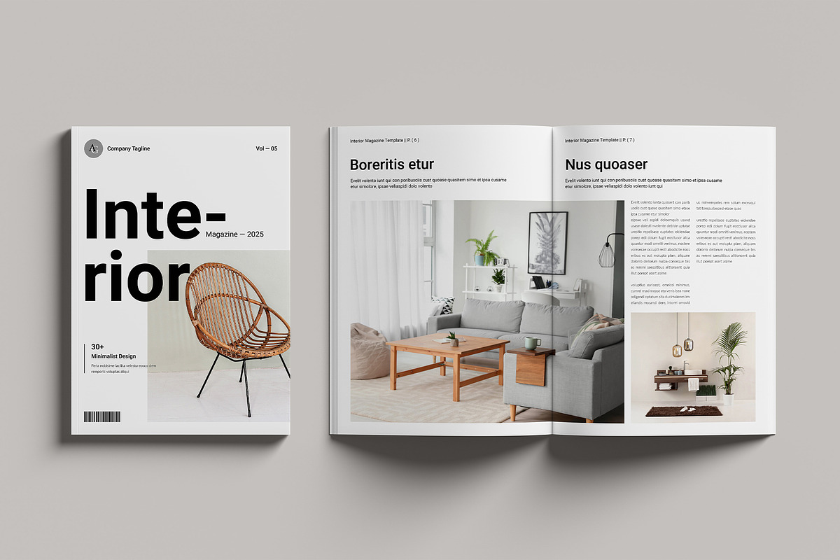 Interior Design & Magazine Template, a Magazine Template by GoldenGrid Studio (Photo 2 of 12)