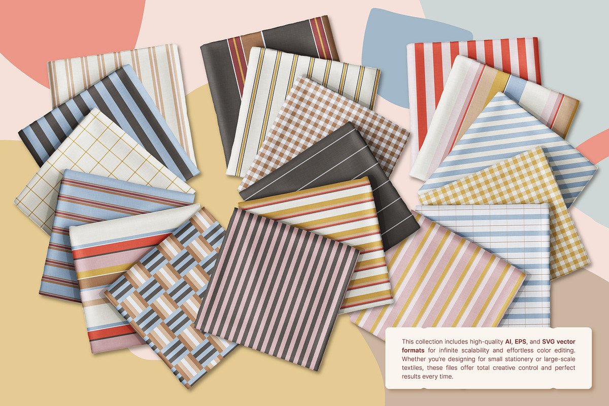 80 Stripes & Plaid Patterns, a Pattern Graphic by IuliiaSavko (Photo 4 of 15)
