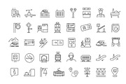 Railway Outline Icon Set, an Outline Icon by Tettygreen (Thumbnail 2 of 2)