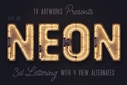 Modern Neon 3D Lettering, a Graphic by TVartworks (Thumbnail 1 of 18)