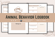 Animal Behavior Logbook, a Templates & Theme by KDPISH (Thumbnail 1 of 4)