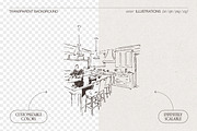 Modern Interior Sketch Illustrations, a Work Illustration by TheMountBirdStudio (Thumbnail 2 of 4)