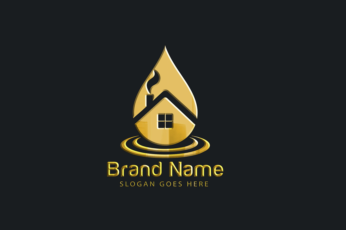 Water Drop House Logo, a Branding & Logo Template by Master Design (Photo 1 of 2)