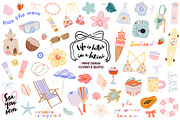 Trendy Summer Girl Clipart & Quotes, a Seasonal Illustration by Ruslana Lubenets (Thumbnail 1 of 16)