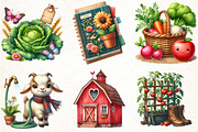 Cute Farm Garden Clipart, an Illustration by Pixels.Craft (Thumbnail 3 of 7)