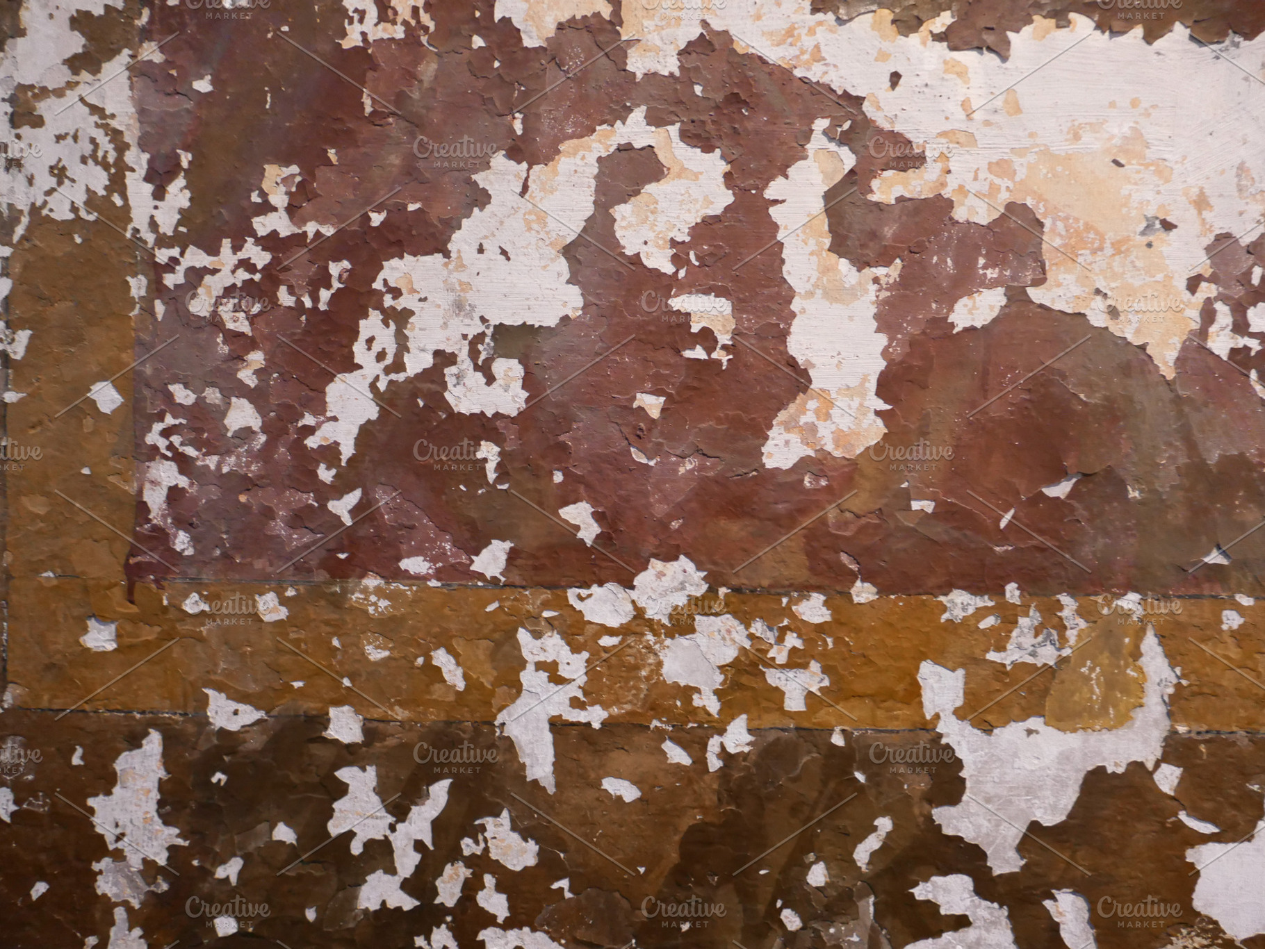 paint peeling off wall, a Photo by WorldOfPhotos