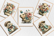 Summer Funny Capybara Clipart, a Seasonal Illustration by Rose Art (Thumbnail 6 of 6)