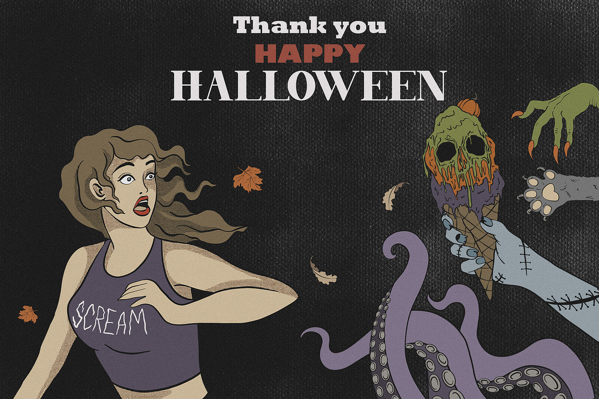 Vintage Halloween. Hand draw graphic, an Object Graphic by ma_i_vi (Photo 12 of 12)