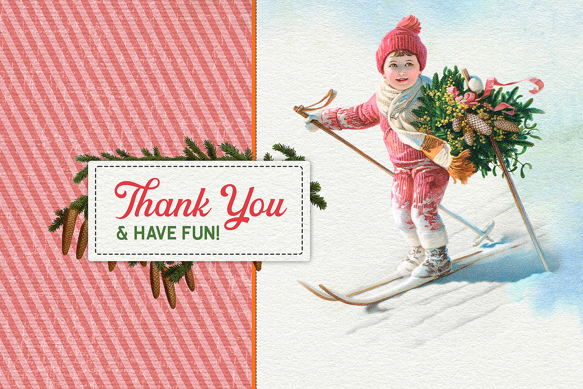 Complete Vintage Christmas Graphics, a Seasonal Illustration by French Kiss Collections (Photo 28 of 28)