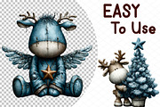 Whimsical Christmas Icy Blue Reindee, an Illustration by cherrydesign (Thumbnail 4 of 4)