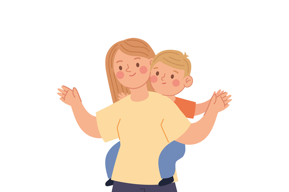 Mother and Child Moments Vector, a Person Illustration by CreartiveDesign (Photo 8 of 10)
