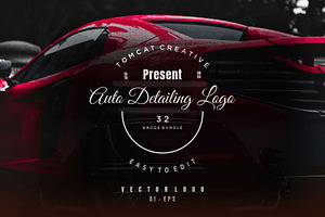Auto Detailing Logo Bundle, a Branding & Logo Template by Glowin_studio