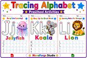 Preschool Alphabet J-K-L Worksheets, a Marketing Template by Ink Gallery (Thumbnail 2 of 2)