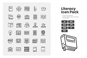 Literacy & Education Icon Set, an Outline Icon by erifqizeicon (Thumbnail 3 of 3)