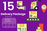 Delivery Package Illustration Pack, an Illustration by baii09 (Thumbnail 1 of 2)