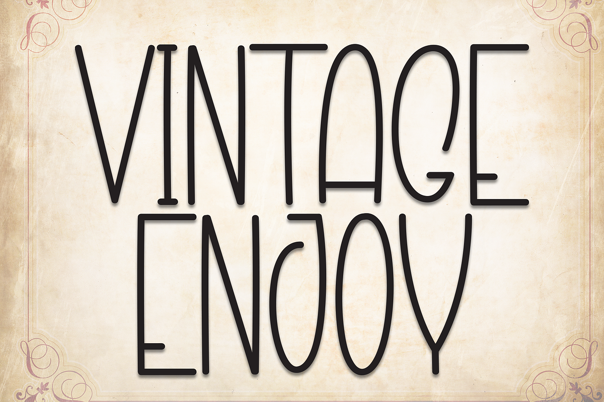 Vintage Enjoy | Script Font, a Script Font by Scratchones (Photo 1 of 8)