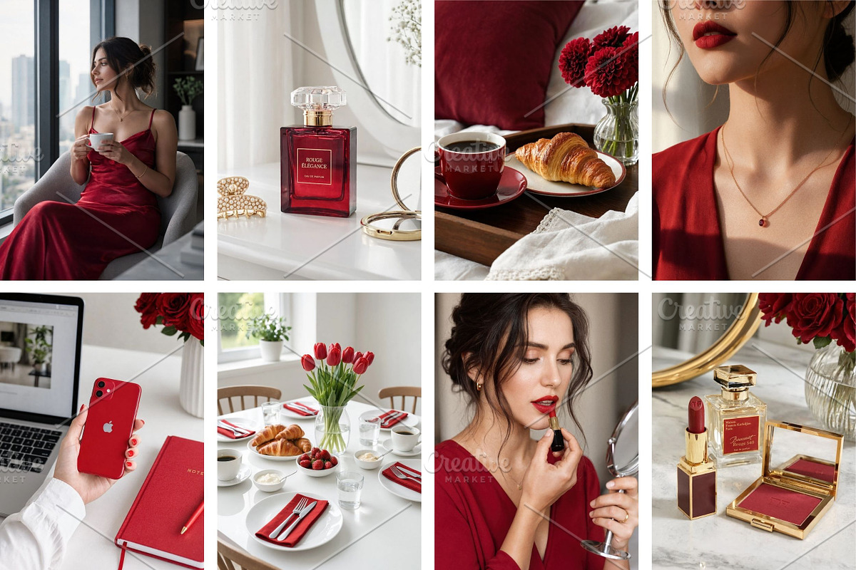 100 Red Aesthetic Stock Photos, a Person Photo by Selenique Studio (Photo 10 of 12)