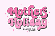 Mother's Holiday - Playful RetroFont, a Handwritten Font by Keithzo (Thumbnail 1 of 9)