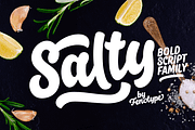 Salty -$30 off!, a Script Font by Fenotype (Thumbnail 1 of 17)