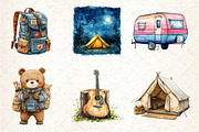 Camping Sublimation Clipart, an Illustration by Dream Creation (Thumbnail 4 of 6)