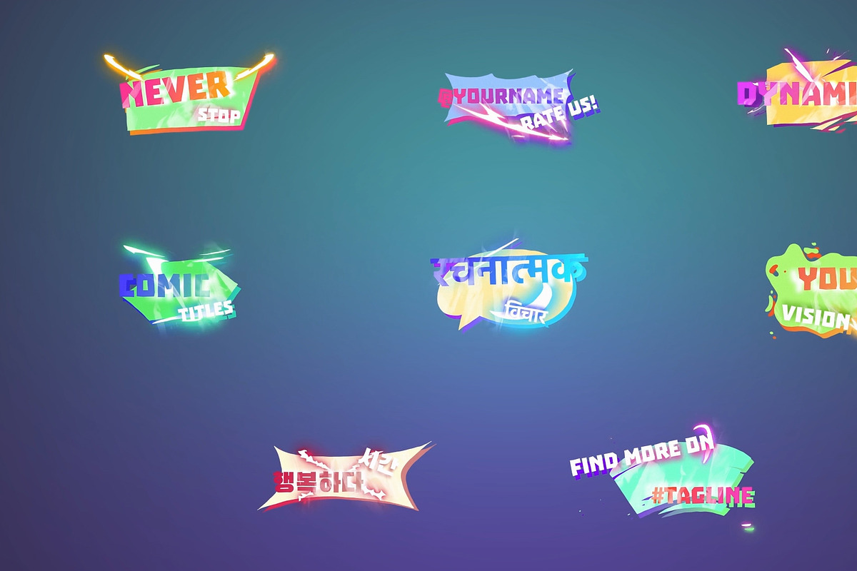 Comic Titles for DaVinci Resolve, a Templates & Theme by 2dfx (Photo 1 of 2)