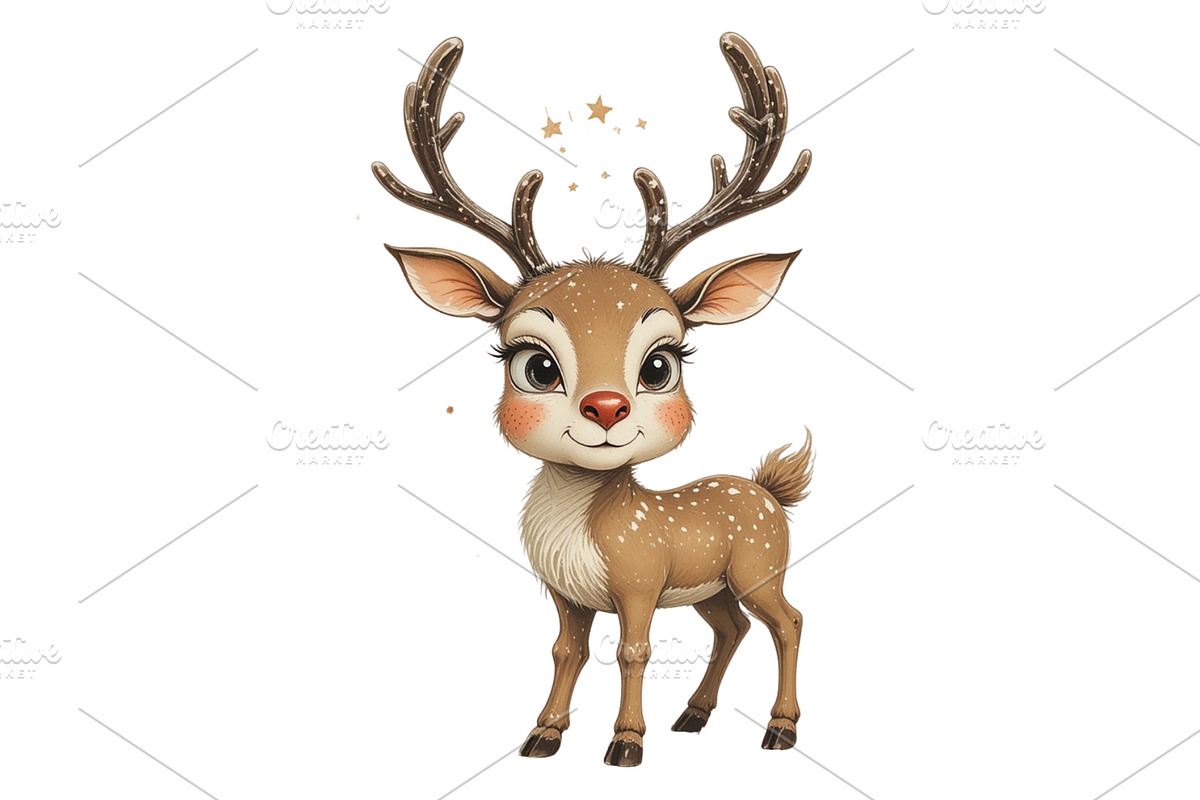 Retro Vintage Christmas Clipart, a Seasonal Illustration by Creative design (Photo 2 of 7)