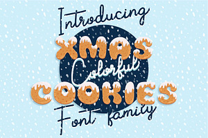 Xmas cookie font family, a Font by Zimages