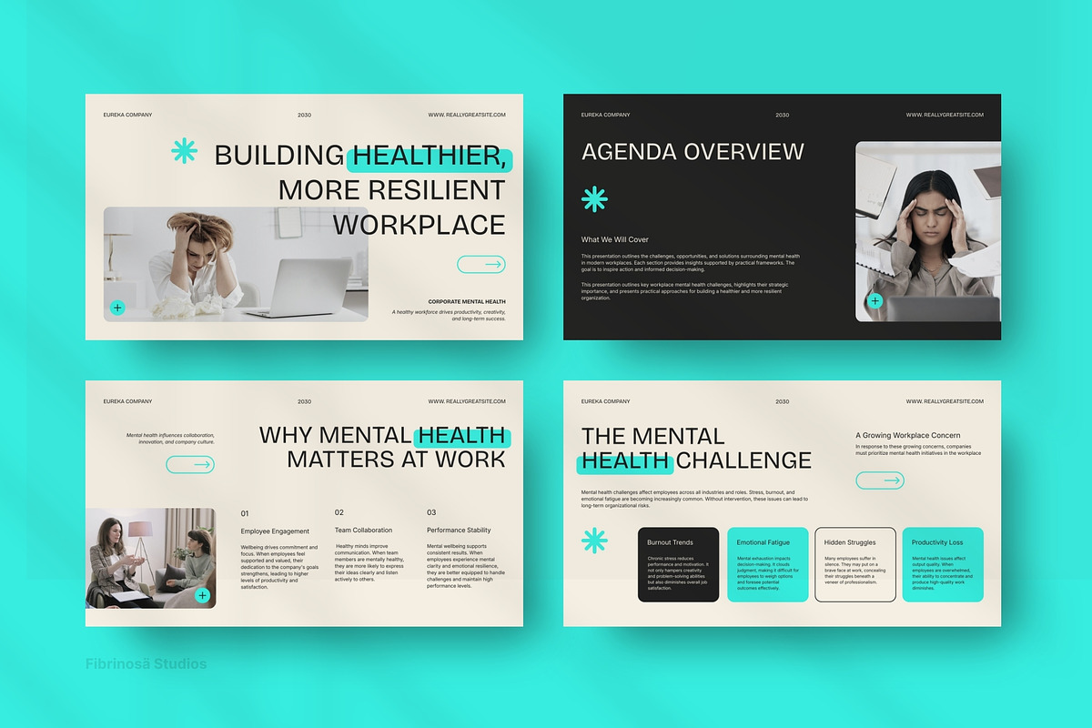 Mental Health in Workplace, a Presentation Template by FIBRINOSÄ (Photo 5 of 7)