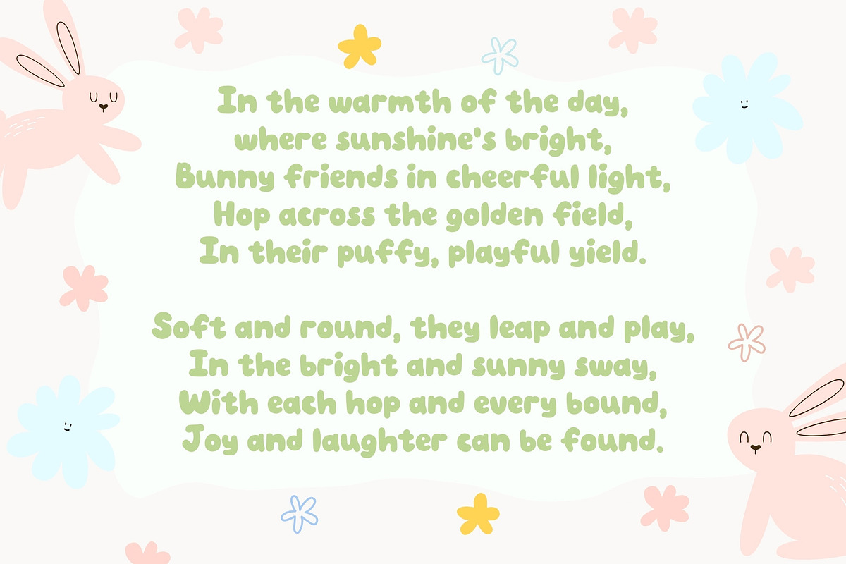 Funny Bunny playful handwritten font, a Handwritten Font by lerinartstudio (Photo 8 of 10)