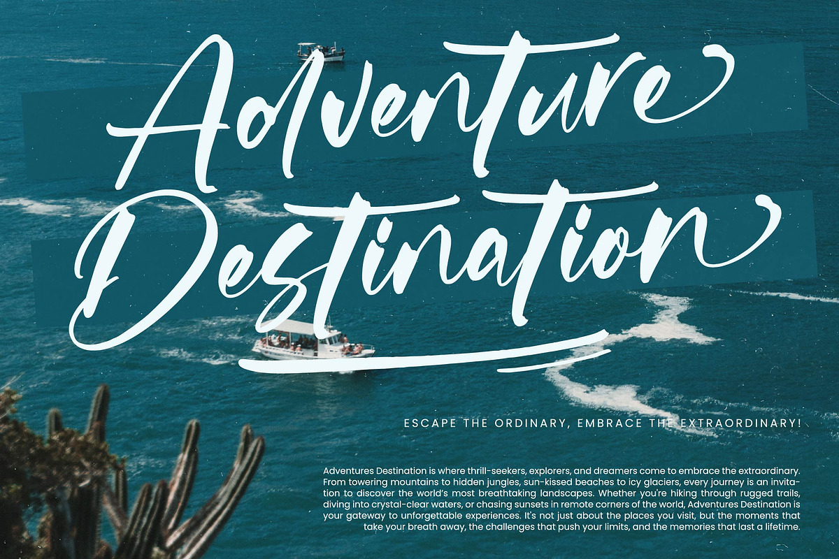Whitela Akuatic - Bold Brush Font, a Script Font by stylishtype.co (Photo 12 of 20)