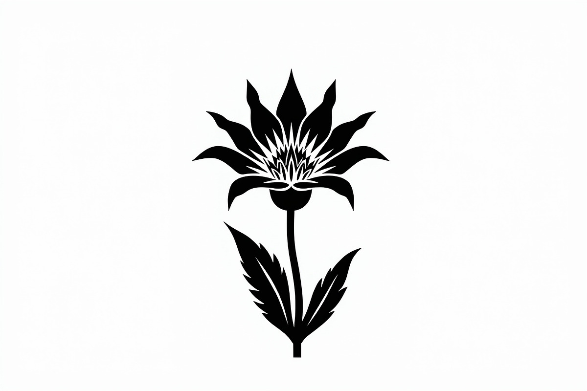 Modern Black Flower Design, an Illustration by jahid234 (Photo 18 of 21)