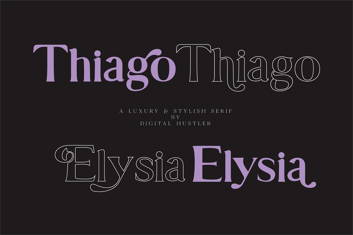 Thiago & Elysia Font, a Sans Serif Font by Digital Hustler (Photo 1 of 13)