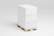 Pack 6 Cardboard boxes Mock up, a Household Mockup by Daniel Megias (Thumbnail 3 of 7)