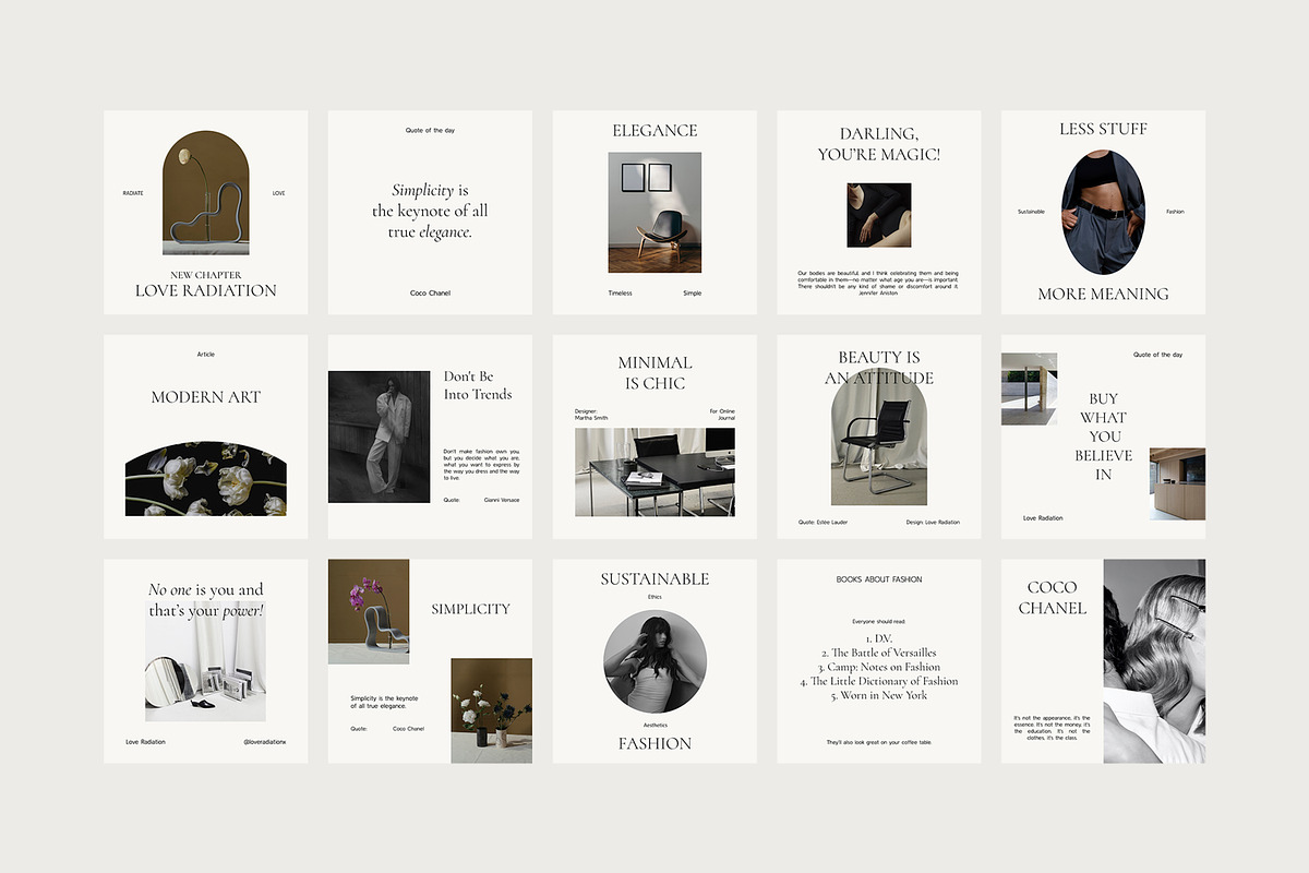 CANVA PS Instagram Templates Posts, a Social Media Template by Love Radiation Studio (Photo 13 of 16)