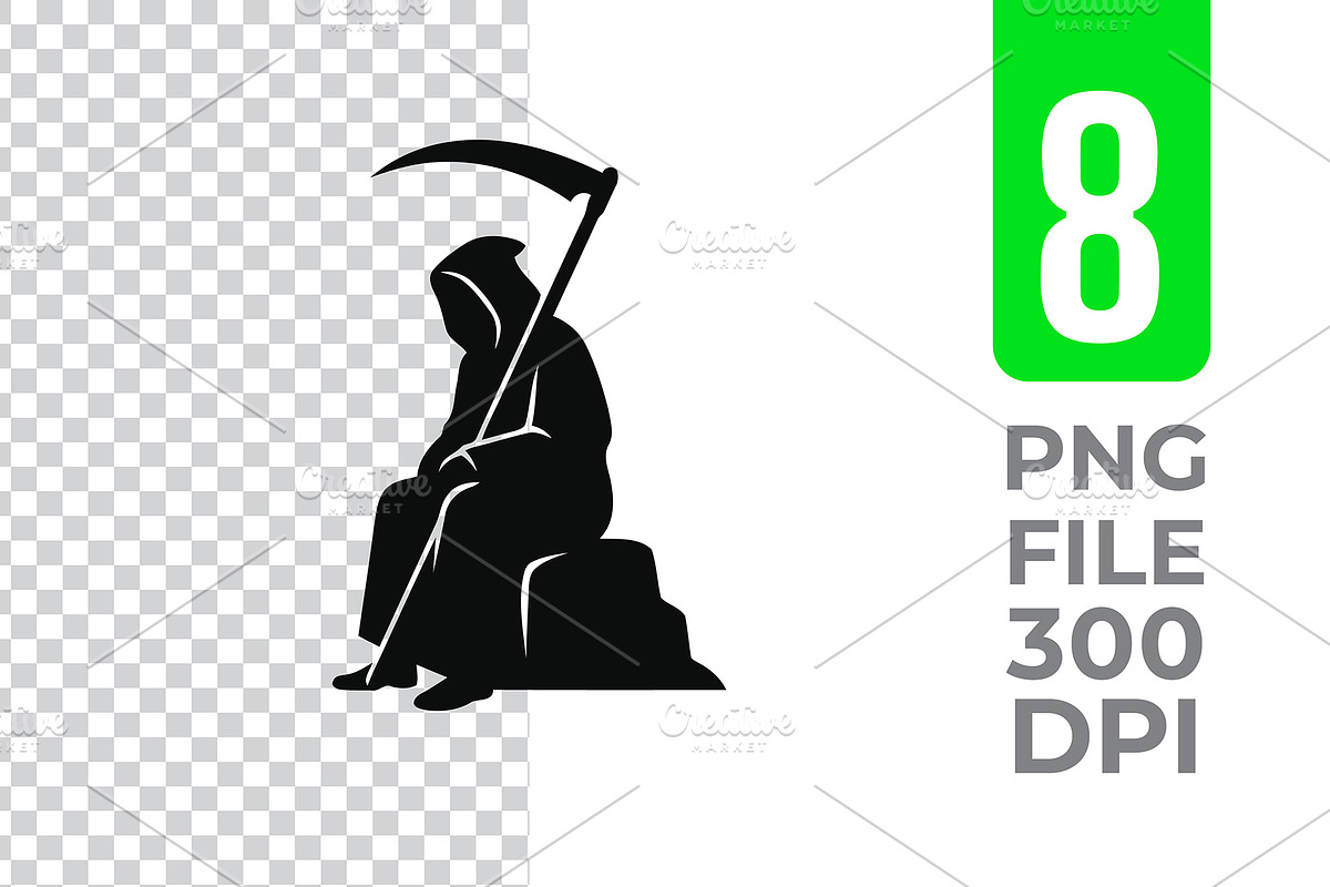 Grim Reaper Silhouette Pack, an Object Graphic by Artonix (Photo 3 of 3)