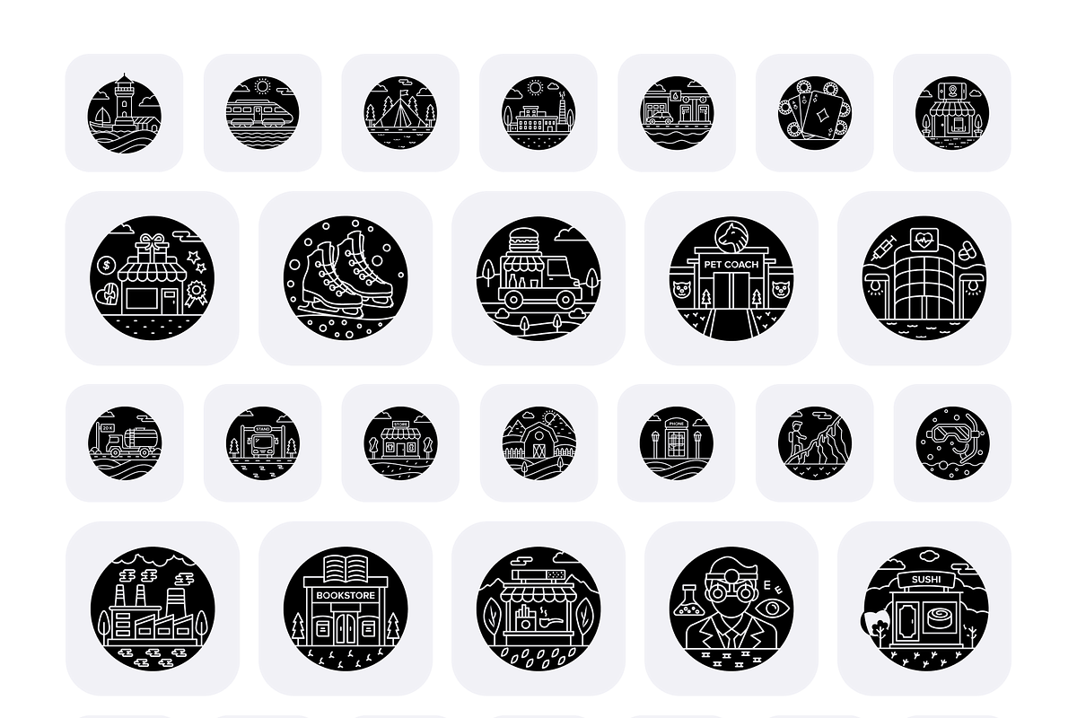 Landscape Icon Set, a Duotone Icon by Brickclay (Photo 8 of 9)