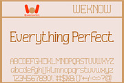 Everything Perfect font, a Serif Font by weknow (Thumbnail 1 of 8)