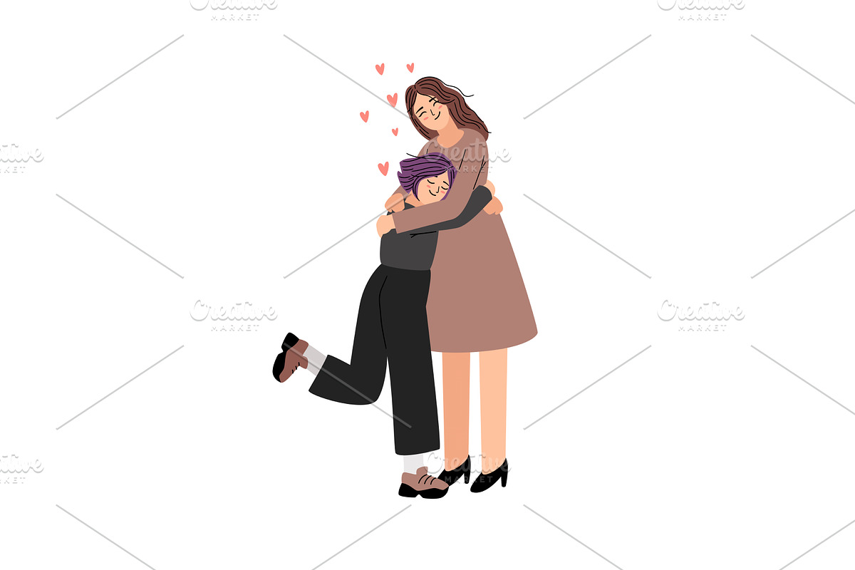 Making peace between mother and, a Person Illustration by Stock-Smart-Start