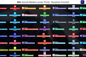 Social Media Lower third | .mogrt, a Templates & Theme by Gatamotion