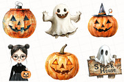 Vintage Halloween Clipart, an Illustration by OK Design (Thumbnail 3 of 5)
