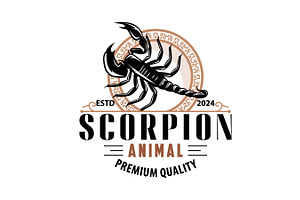 Scorpion logo design vintage simple, a Branding & Logo Template by Maylianaw28
