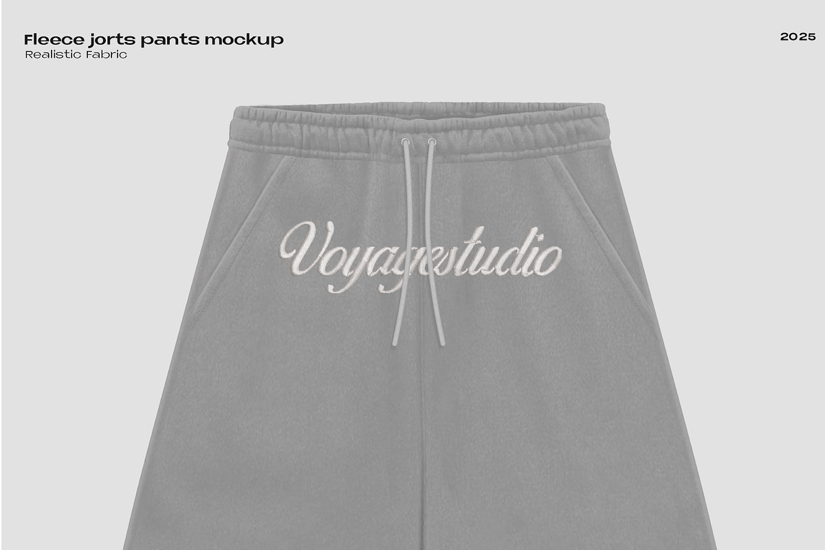 Fleece jorts pants mockup, a Bottom Mockup by Voyage Studio (Photo 2 of 3)