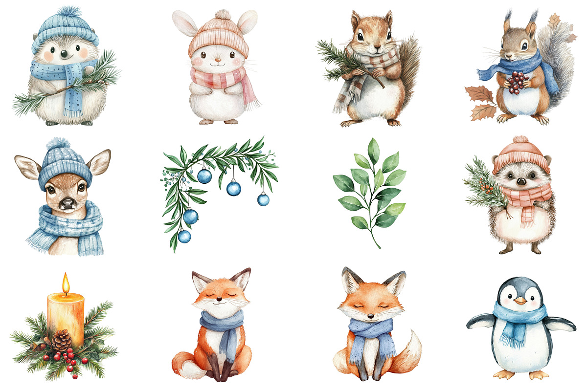Christmas Woodland Animals Fairy, an Illustration by CitraGraphics (Photo 2 of 5)