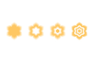 Y2K aura blur flower shapes in soft, an Object Illustration by YuliiaOsadcha